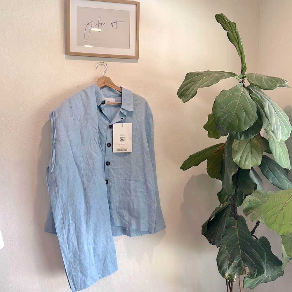 Sleeper linen two piece pajama loungewear set - Picture 4 of 9